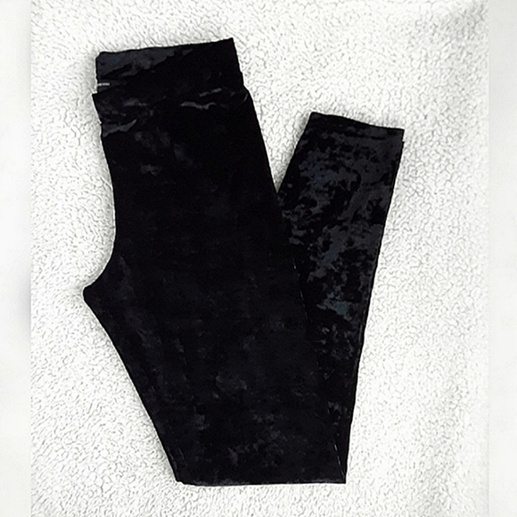 Espresso Pants - ESPRESSO High Rise Crushed Velvet Lounge Leggings Size Large ( Juniors )